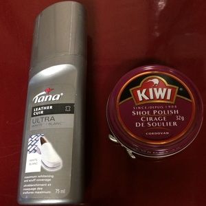 Shoe Polish Bundle White Plum Purple Burgundy for Shoe and Purse Repair